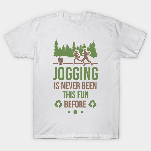 Plog Tshirt - Jogging Plogging To Clean Nature Fitness T-Shirt by TellingTales